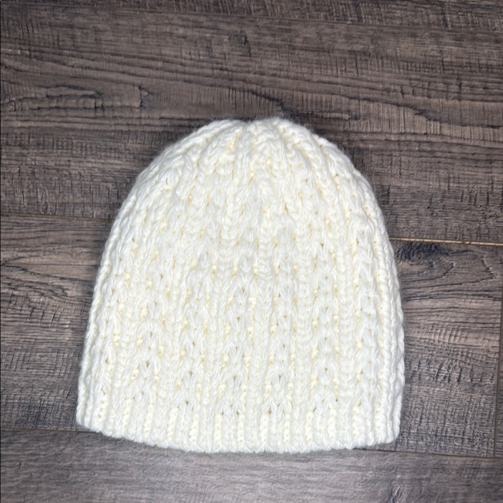 Cozy White Knit Beanie